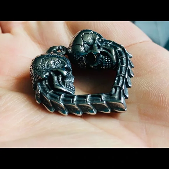 💀💀💀 - Love in Death Pendant Necklace 💀💀💀 - Picture 7 of 9